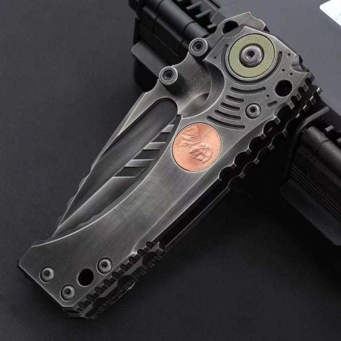 9" New CNC Large Z-Wear Steel Blade T4C Handle Outdoor Folding Knife VTF101