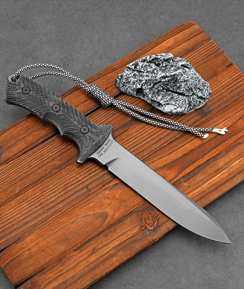 12'' New DC53 Steels  Blade Linen Handle Tactics Survival Hunting Knife VTH118P
