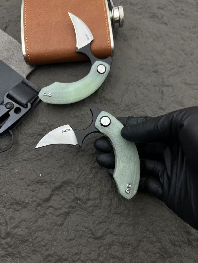 3'' New Mini 14C28N Steel Blade G10 Handle OutdoorEDCPocket Folding Knife VTF33