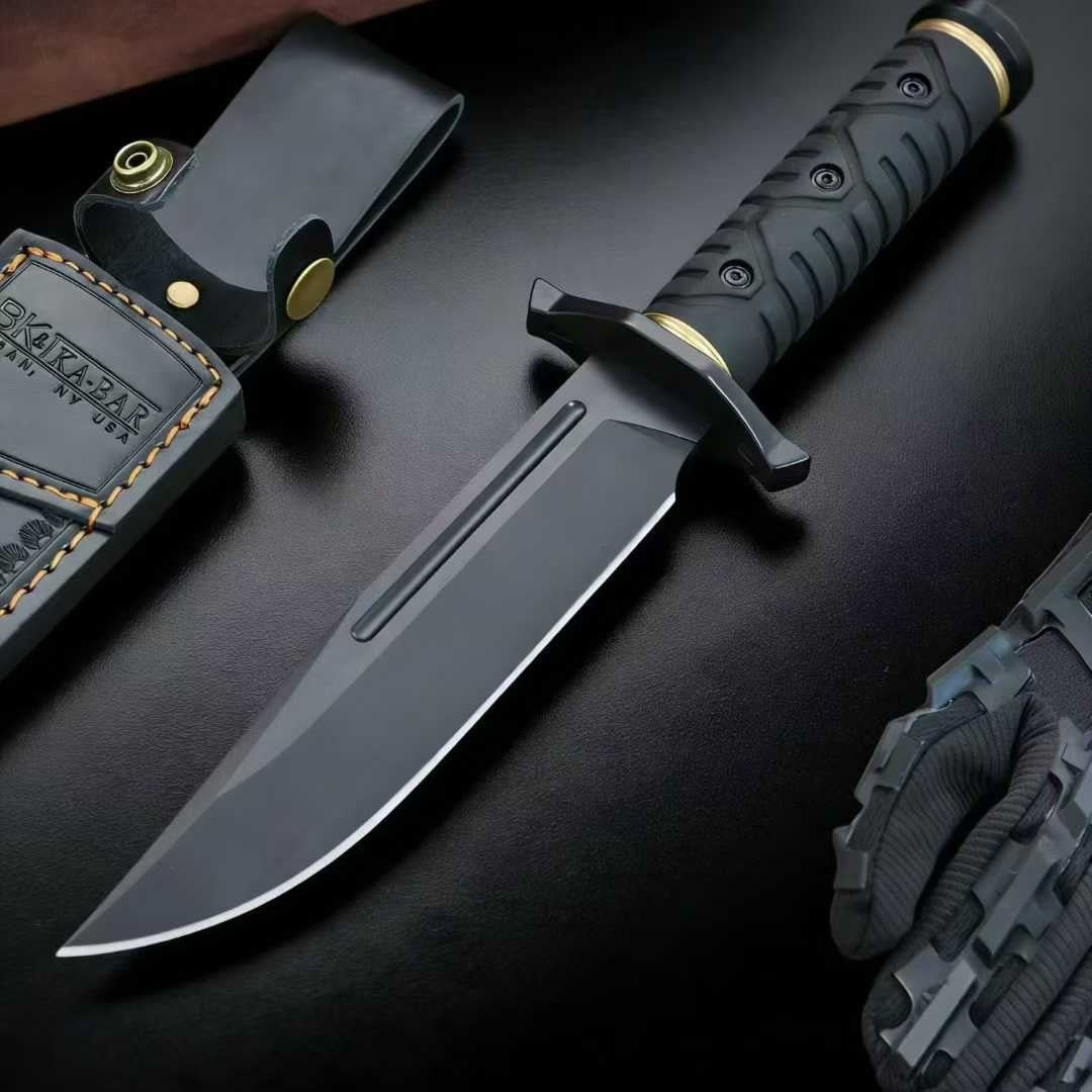 1095Cro-Van Fixed Blade Rubber handle Full Tang Collection Outdoor Knife VTH184