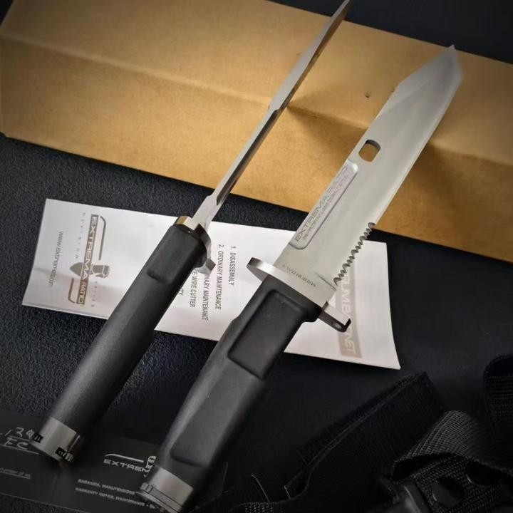 New N690 Steel Fixed Blade FORPRENE Handle Collection CampingOutdoor KnifeVTH15B