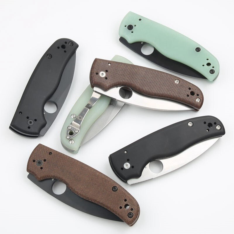 New S30V Blade Carbon Fiber Handle Lock Back Camping Folding Pocket Knife TF229