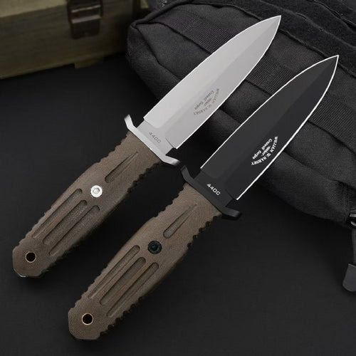 10'' New Double Edge 440C Blade Micata Handle Tactics Dagger Hunting Knife VTH87