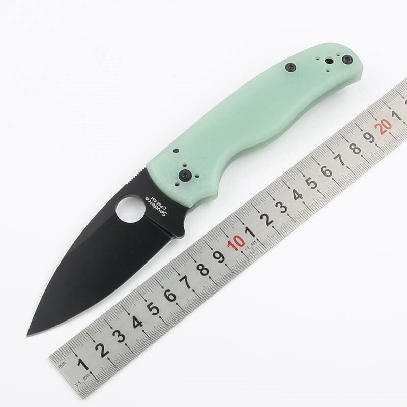 New S30V Blade Carbon Fiber Handle Lock Back Camping Folding Pocket Knife TF229