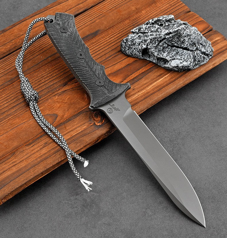 12'' New DC53 Steels  Blade Linen Handle Tactics Survival Hunting Knife VTH118P