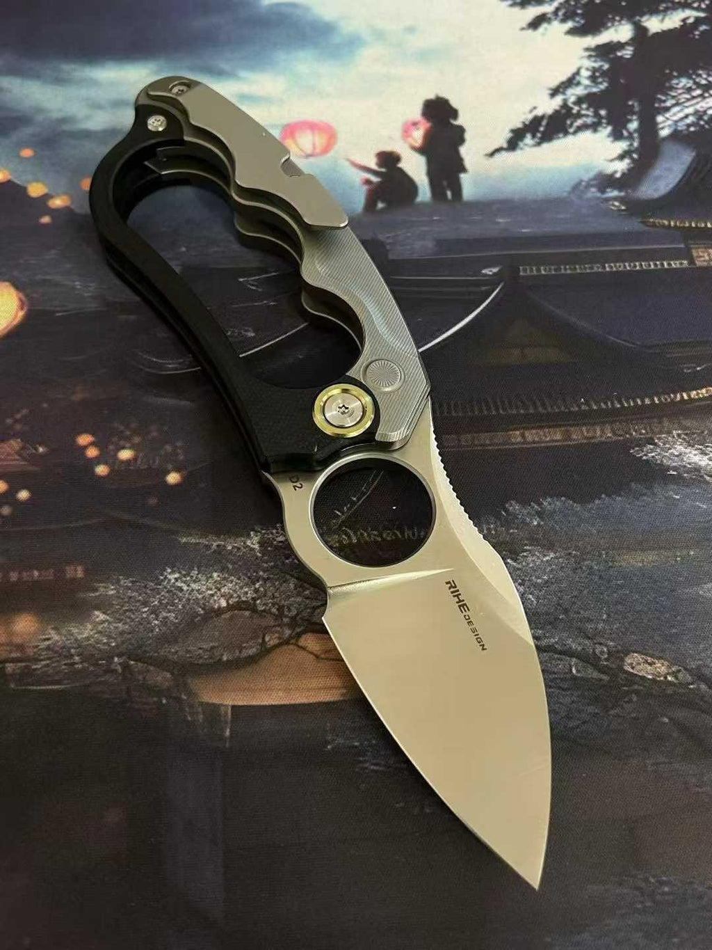 New Manual Folding Knife D2 Steel Blade T4C Alloy + G10 Handle PocketKnife
