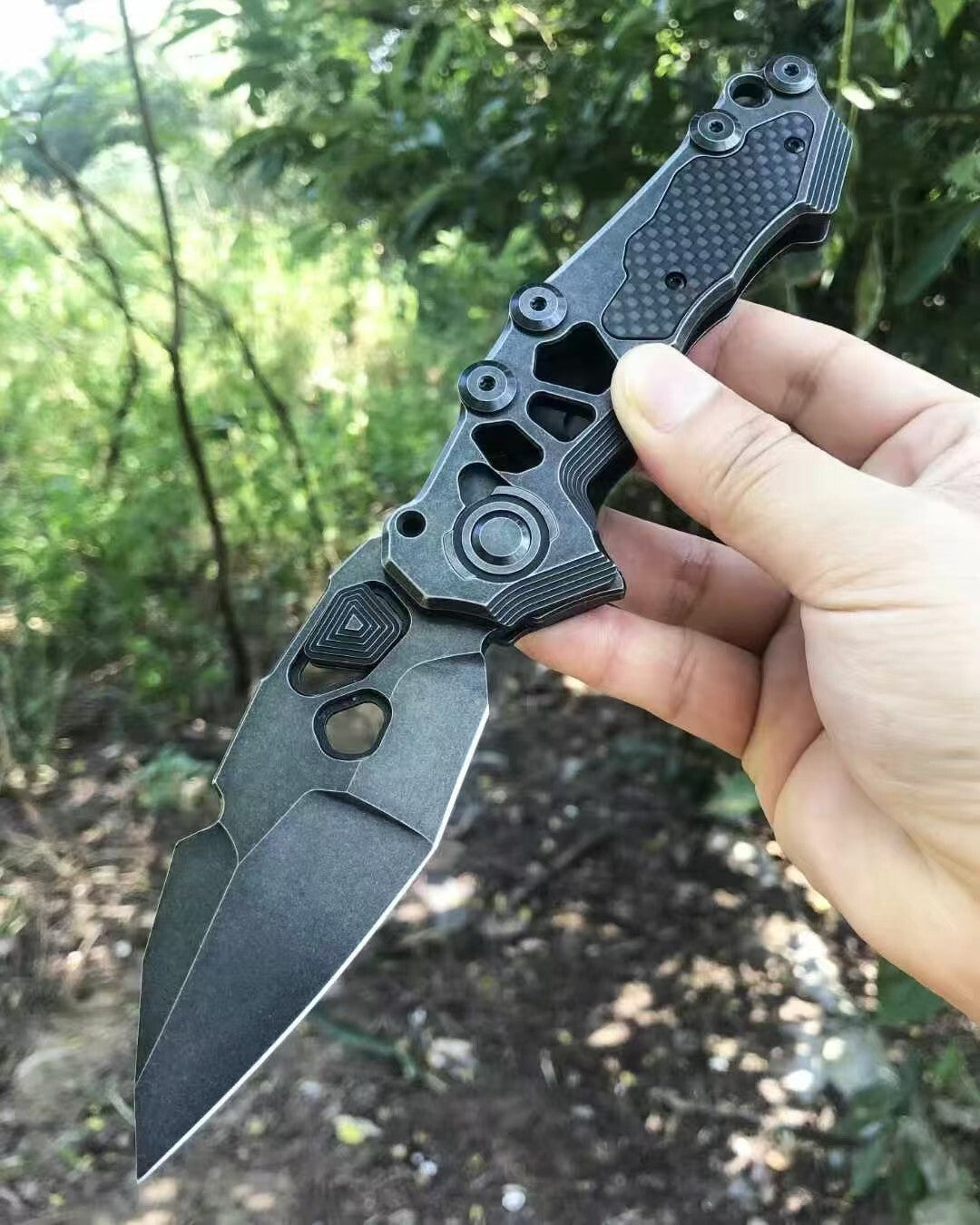 9'' New D2 Blade Steel Handle Camping Outdoor Utility Tool Folding Knife DF29