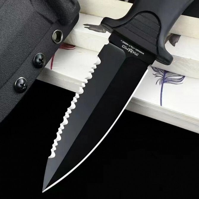 8'' New Double Edge N690Co Blade Fiberglass Handle Dagger Hunting Knife VTH647S