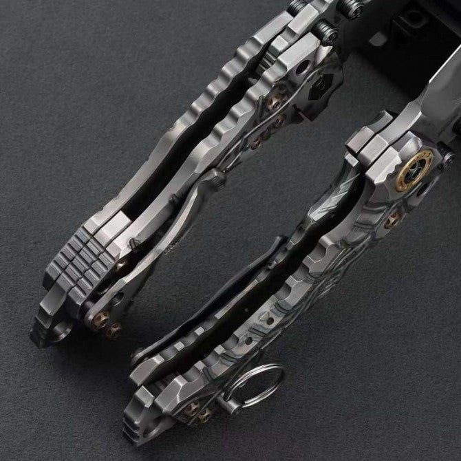 10" New CNC Large Z-Wear Steel Blade T4C Handle Camping Folding Knife VTF60