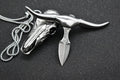 New Mini Double Edge Damascus Blade Necklace Survival Hunting EDC Knife VTH28M