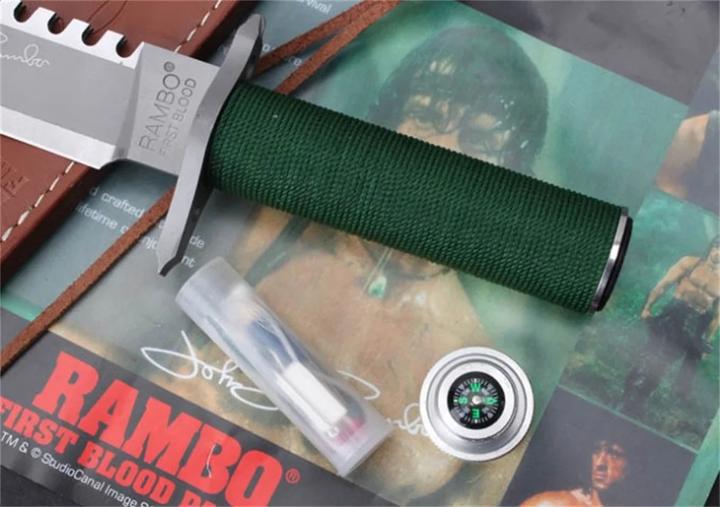 14'' New Rambo 1 First Blood Bowie Camping Combat Tactics Hunting Knife VTH38A