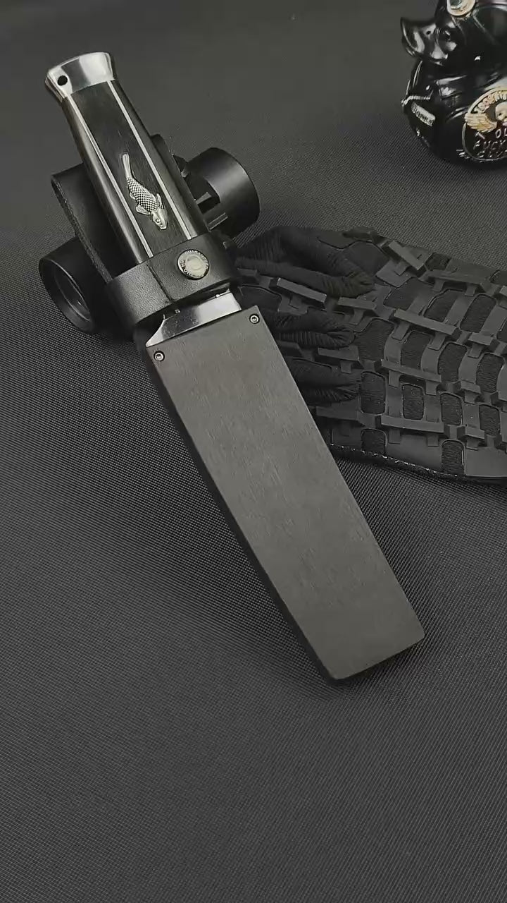 10'' New AUS-10 Steel Blade Ebony Handle Camping Outdoor Utility Tool Hunting Knife