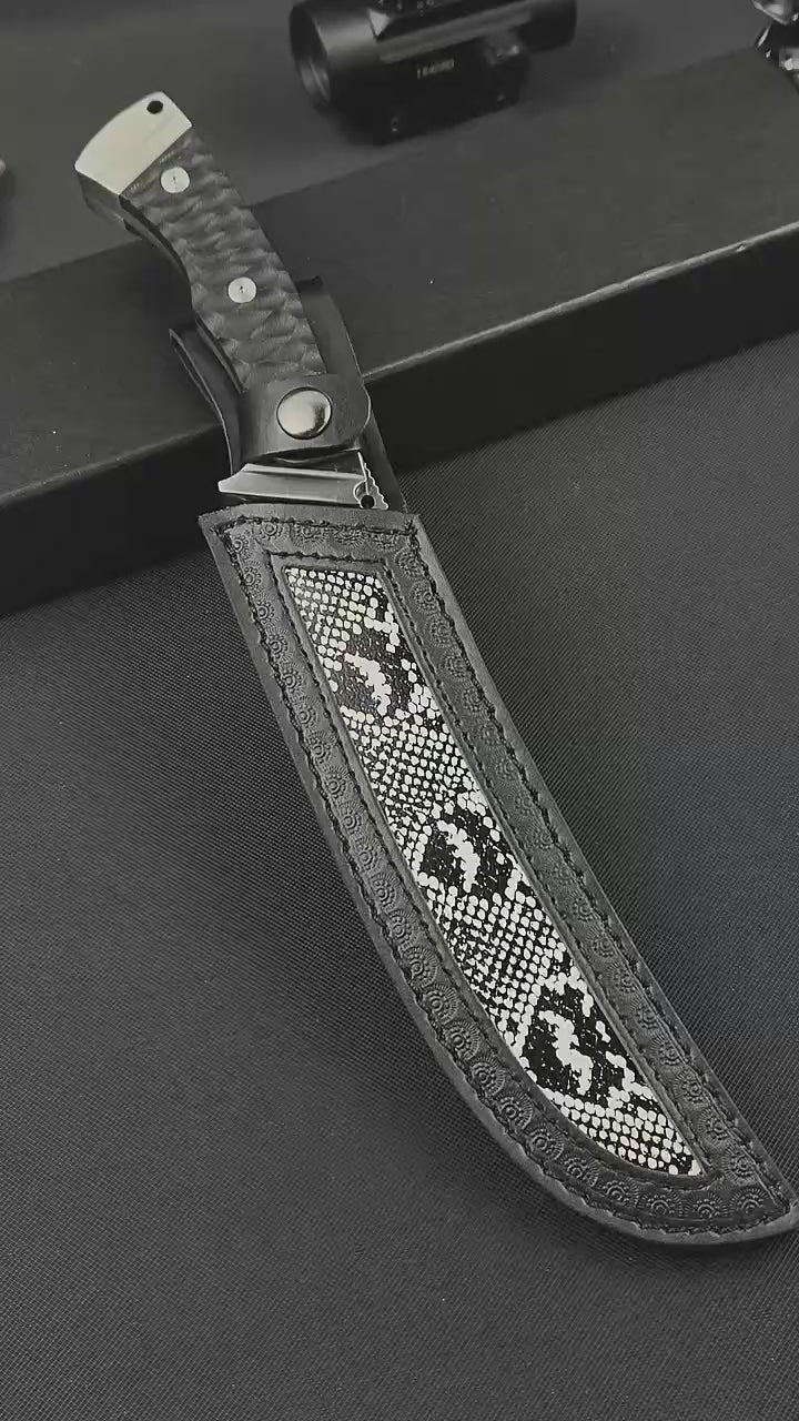 13'' New AUS-10 Steel Blade G10 Handle Camping Outdoor Utility Tactics Hunting Knife