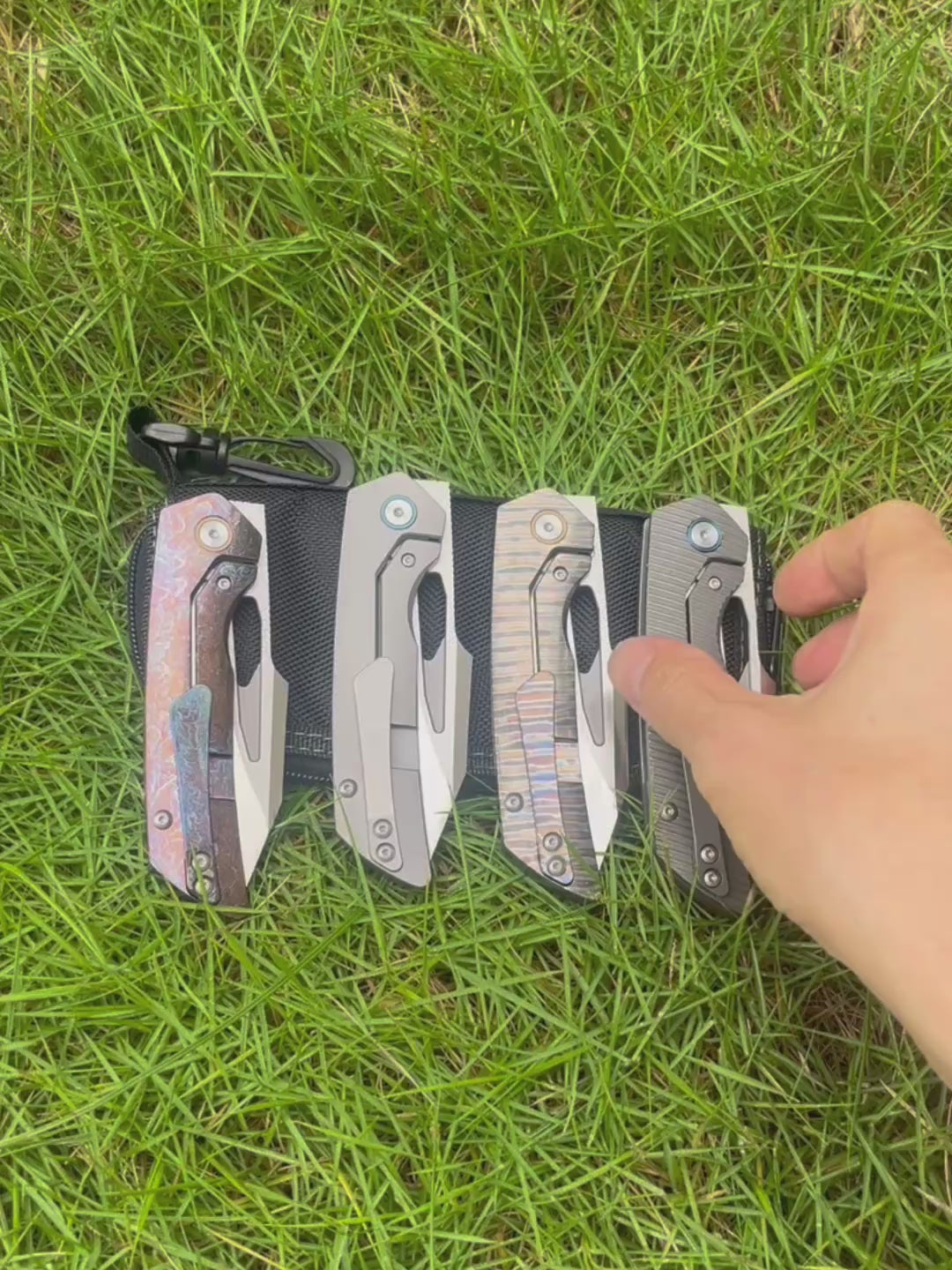 8'' New Fast Opening M390 Steel Blade Full T4C Titanium Handle Pocket Camping Utility Folding Knife VTF160