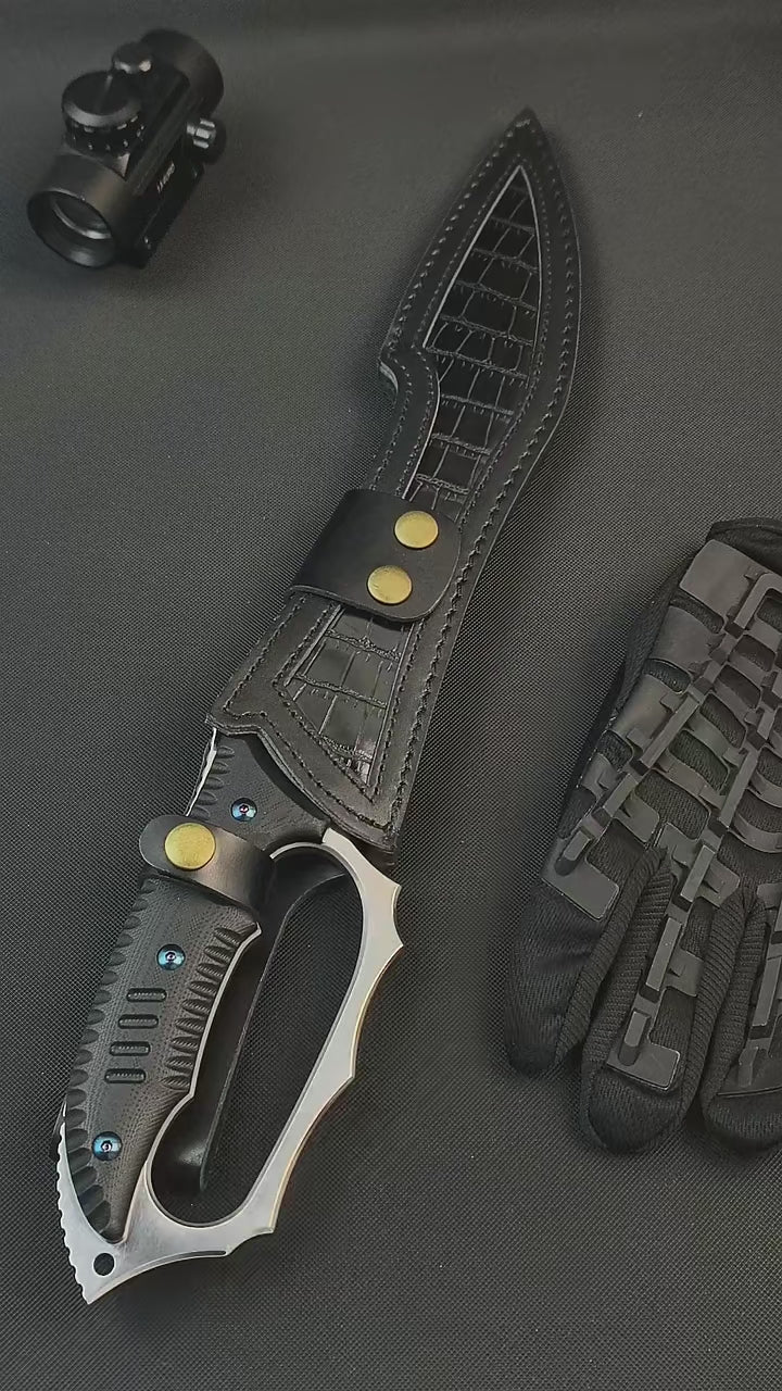 18'' New Fix Knife AUS-8 Stell Blade G10 Handle Camping Outdoor Tool Hunting Knife