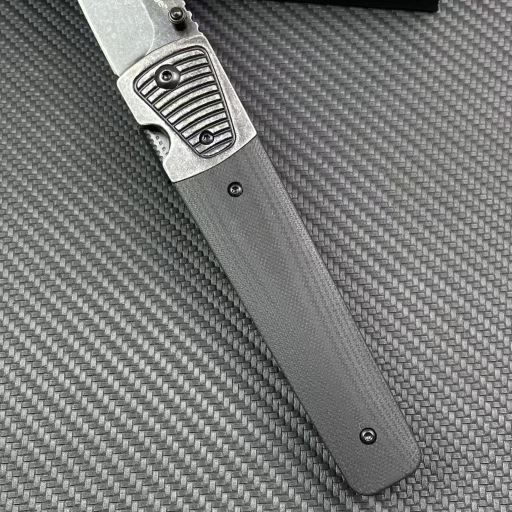 9''New Stone Wash CPM 20CV Blade G10 Handle Tactics Folding Pocket Knife VTF199