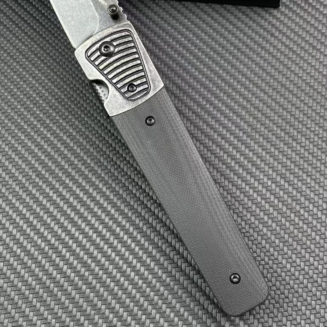 9''New Stone Wash CPM 20CV Blade G10 Handle Tactics Folding Pocket Knife VTF199