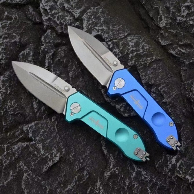 7'' New Manual Folding Knife N690 Blade Aluminum Handle Pocket Knife VTF156