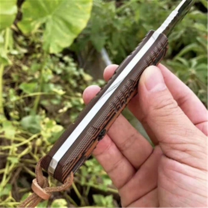 8''New D2 Steel Fixed Blade G10 Handle Camping Outdoor Tool Knife VTH192