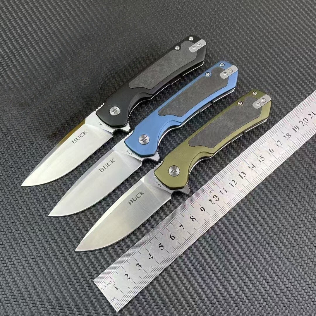 7'' New D2 Blade Steels Handle Pocket Folding Camping Outdoor Tool Knife DF02
