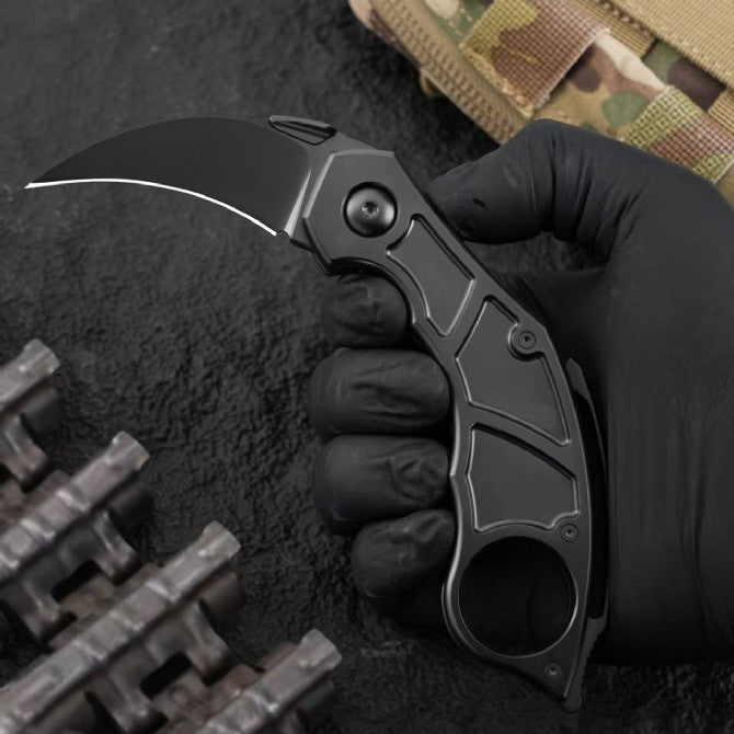 New Manual Folding Knife 14C28N Steel Sandvik Blade Full T4C Titanium Handle Pocket Camping Claw C07