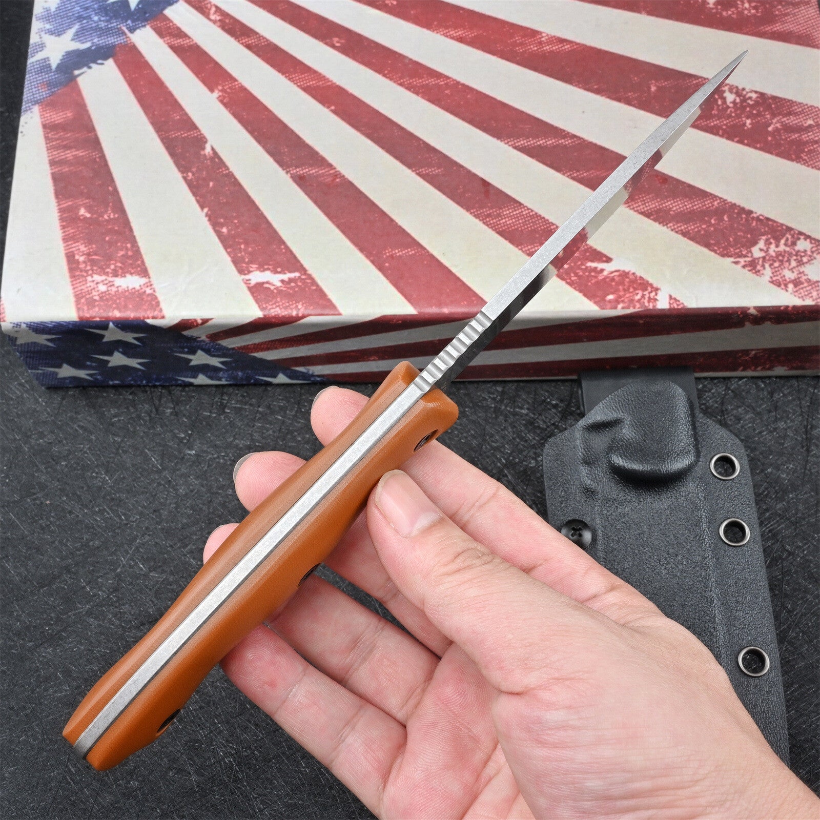 9'' New CNC DC53 Blade Full Tang G10 Handle Camping Outdoor Tool Knife VTH13