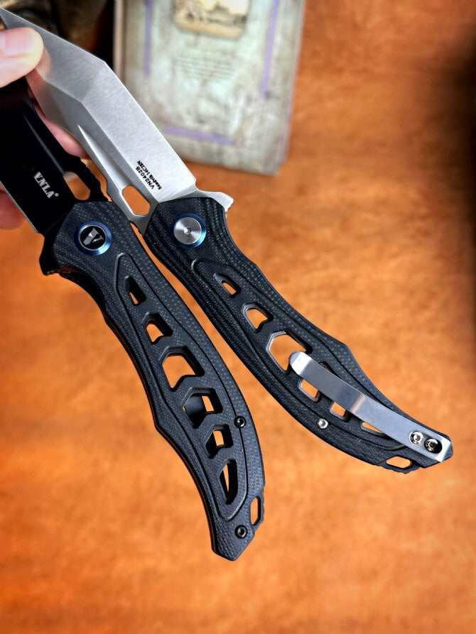8'' New FoldingKnife 14C28N Blade G10 Handle Outdoor EDC Knife VTF75