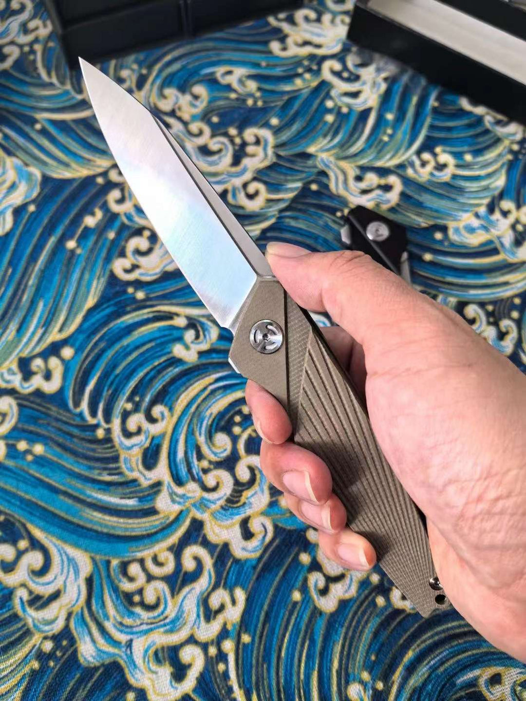 8"New 14C28N Blade Linen Handle Pocket Folding Camping Outdoor Tool Knife VTF133