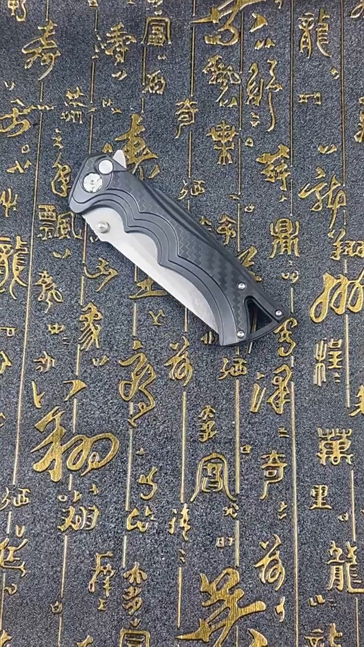 9'' New 8cr13mov Blade Fiber glass Handle Folding Camping Outdoor Knife VT5225