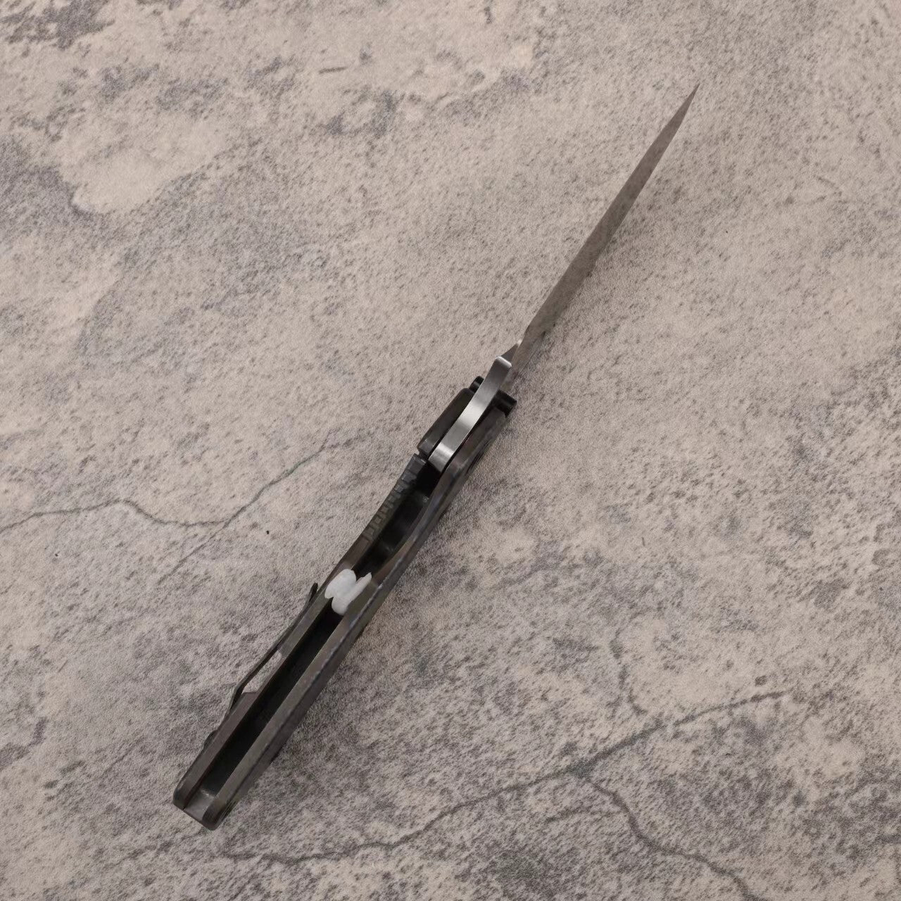 New StoneWash D2 steel Blade Full T4C Titanium Handle Pocket Camping Utility Outdoor Folding Knife DF31