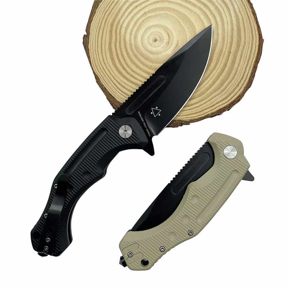 8.5'' New N690 Blade G10 Handle Folding Camping Outdoor Utility Knife VTF169