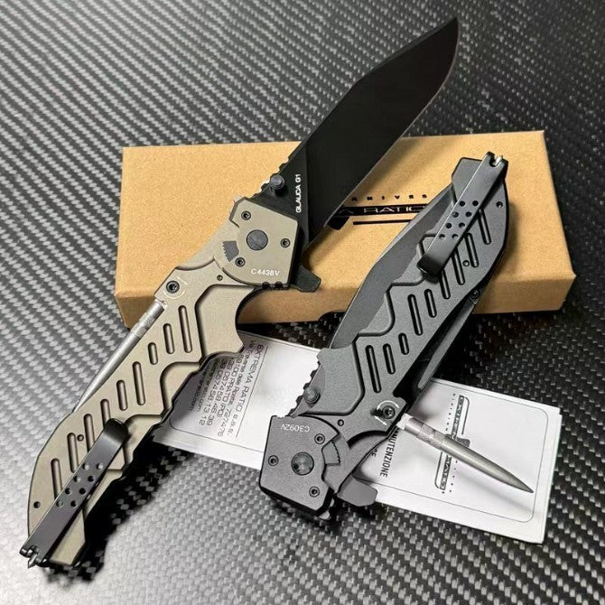 10'' New CNC N690 Blade Aluminum Handle Outdoor Tool Pocket Folding Knife VTF106