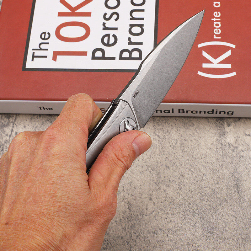 New Fast Opening M390 Steel Blade Full T4C Titanium Handle  Pocket Camping Utility Folding Knife VTF160