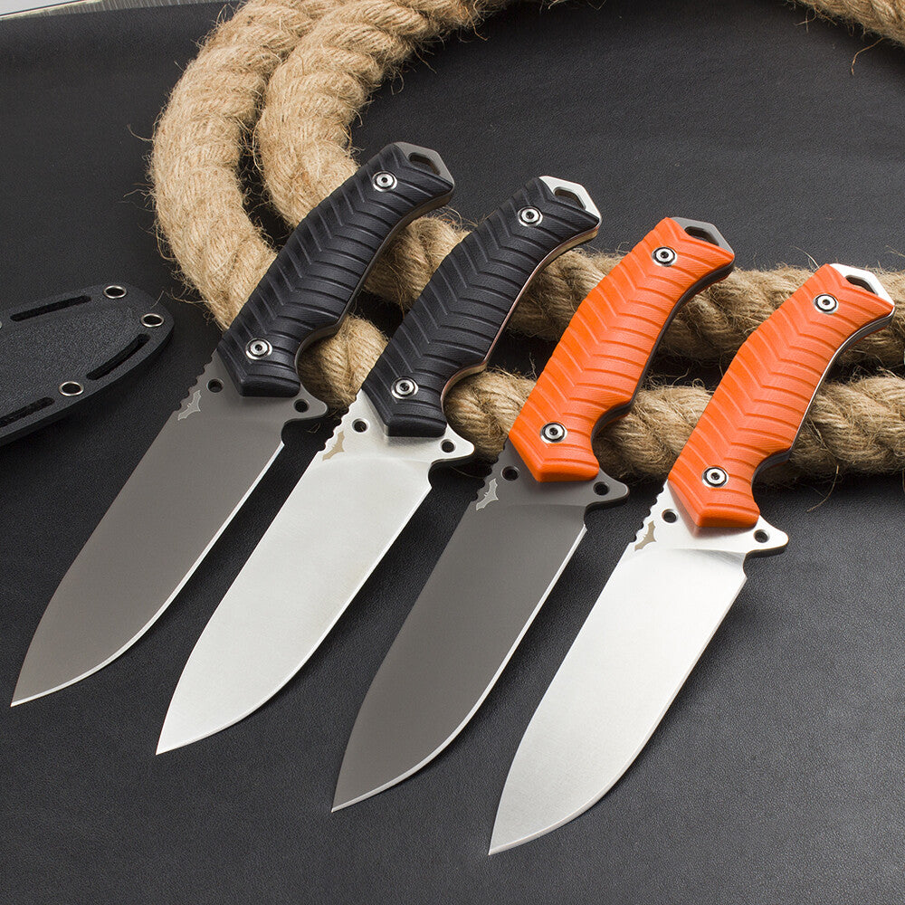 10'' New CNC DC53 Steel 5MM Blade G10 Handle Camping Outdoor Tool Knife VTH76