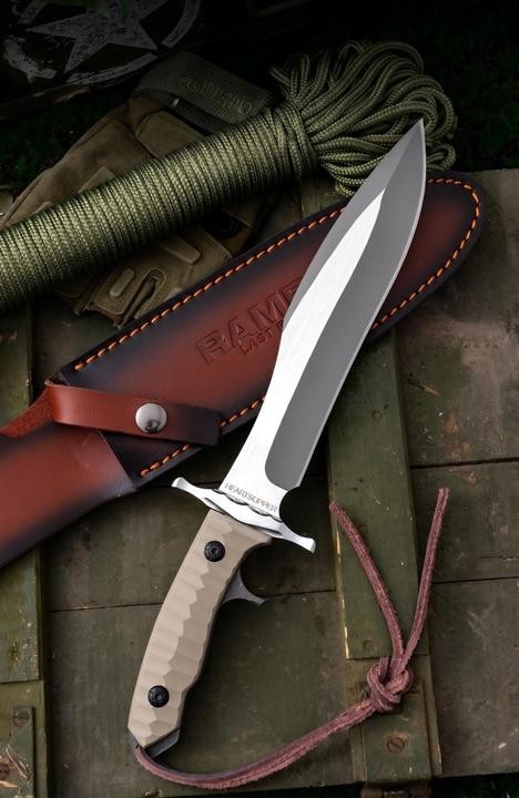 New Rambo Fixed Blade 9Cr18Mov Steel G10 Handle Camping Outdoor Utility Tool MK9