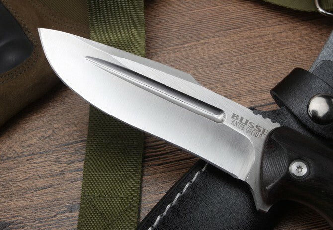 9'' New 440 Steel Fixed Blade Wood Handle Camping Outdoor Utility Knife VTH126