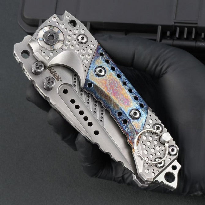 10"New CNC Large Z-Wear Steel Blade T4C Handle Outdoor Folding Knife VTF24