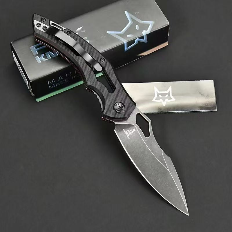 New N690 Steel Blade G10 Handle Folding Camping Outdoor Tool Knife VTF07