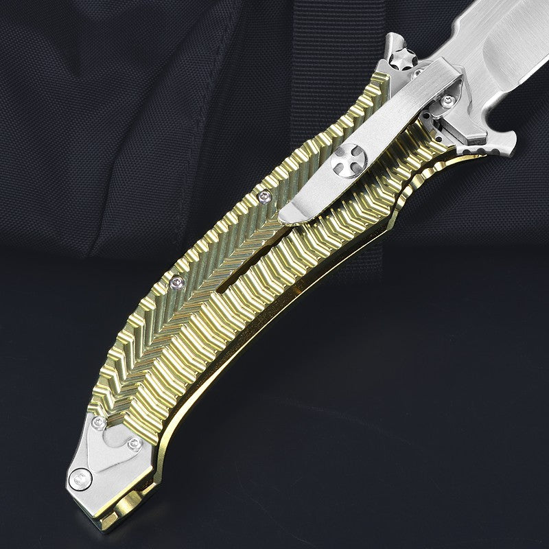11" New Manual Folding Knife VGA10 Blade Full T4C Titanium HandlePocket Camping Utility Knife VTF128
