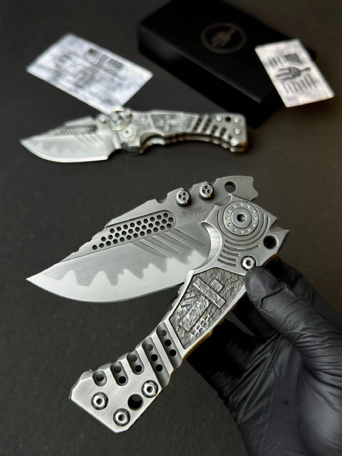10" New CNC Z-Wear Steel Blade T4C Handle Camping Tool Folding Knife VTF161