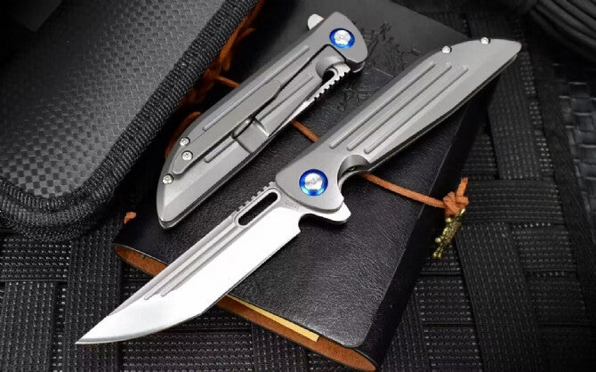 8'' New CNC M390 BladeFull T4C Titanium Handle  Folding Utility Tool Knife VTF92
