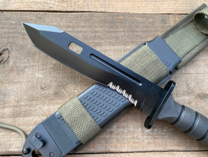 12'' New 440C Blade Nylon Fiber Glass Handle Camping Outdoor Utility KnifeVTH66