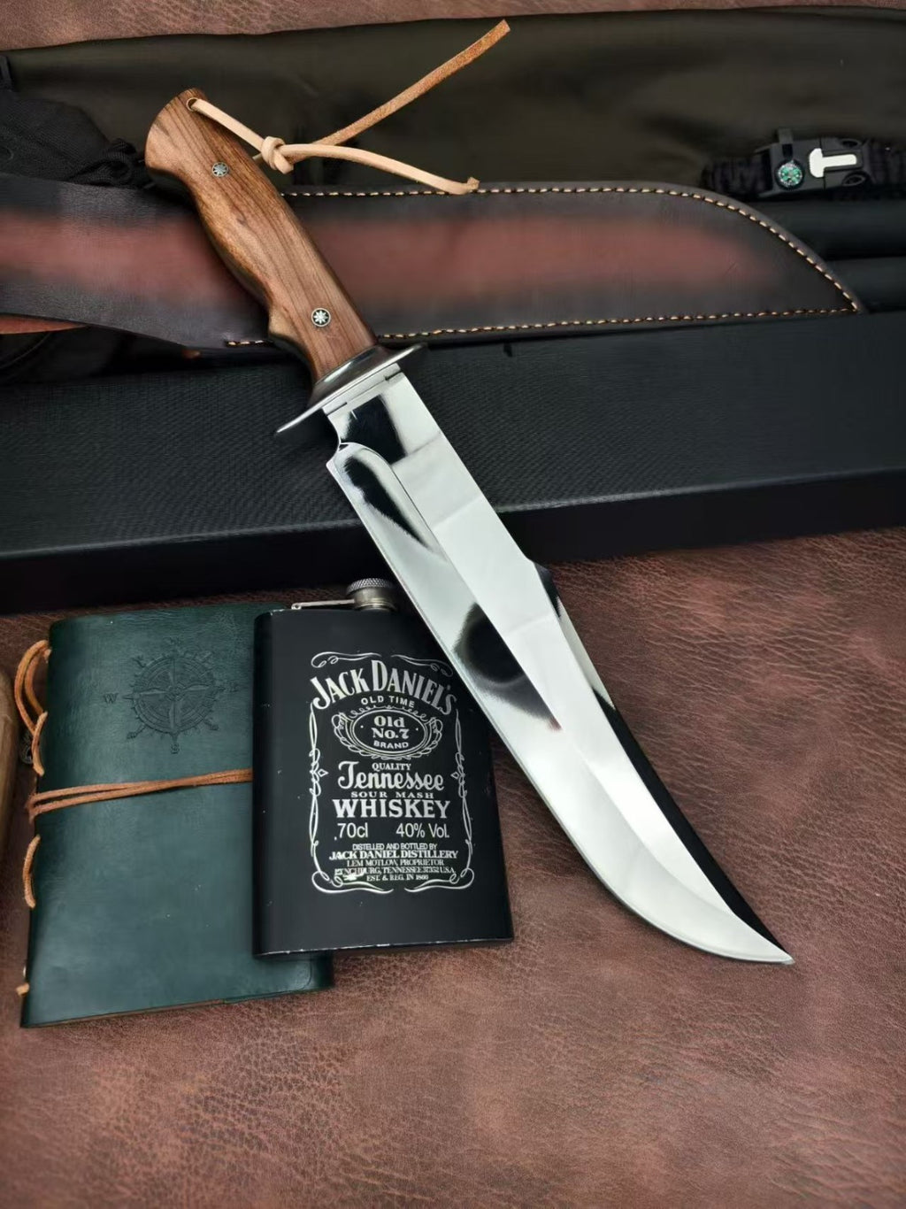 16'' New Mirror Light M390 Steels Wood handle Camping Outdoor Utility Knife M8