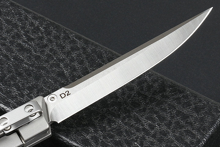 7.5'' New CNC D2 Steel Blade Full T4C Titanium Handle Pocket Camping Outdoor Hiking Folding Knife DF43