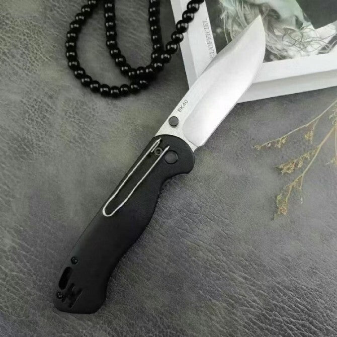 8.5''New 440C Blade Nylon Fiber Handle Camping Outdoor Folding Pocket Knife BK40