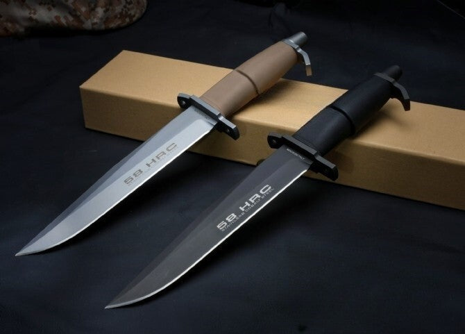 New Collection N690 Steel Fixed Blade FORPRENE Handle Camping OutdoorKnife VTH98