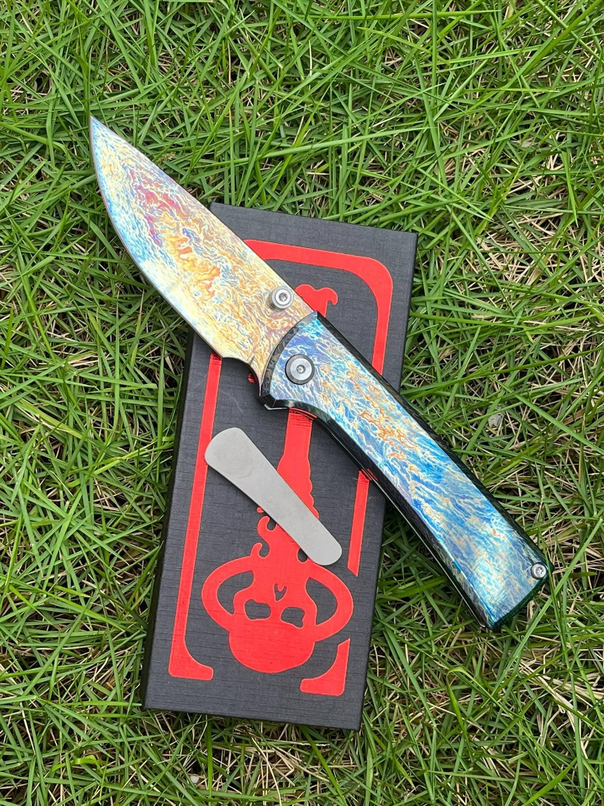 8'' New Folding Tool M390 Steels Blade Full T4C Titanium Handle  Camping PocketKnife VTF107S