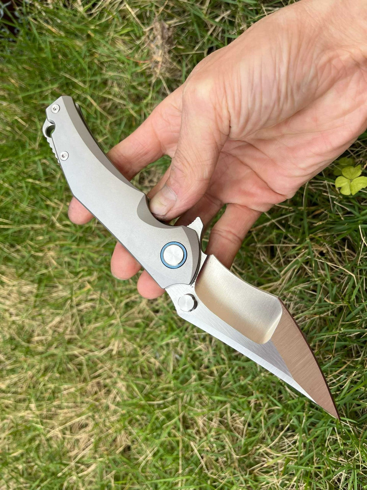 8'' New VG10 Blade Full T4C Titanium HandleFolding Camping Outdoor Utility Pocket Knife VTF200