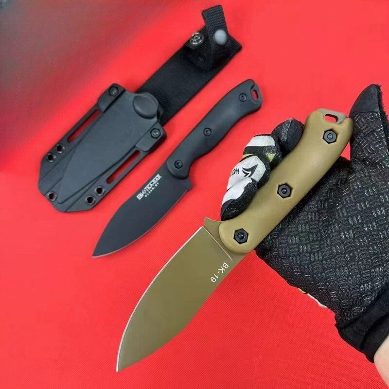 2Pcs/Lot 9'' New D2 Blade GlassFibre Handle Full Tang Outdoor Camping Knife BK19