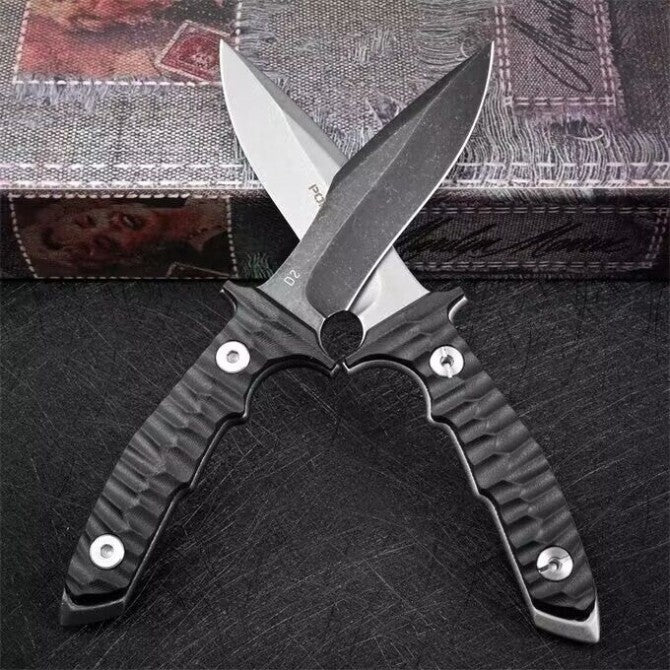 8'' New CNC D2 Blade Full Tang G10 Handle Sharp Outdoor Utility Tool Knife VTH69